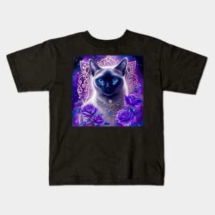 Purple Dream Burmese Cat Kids T-Shirt